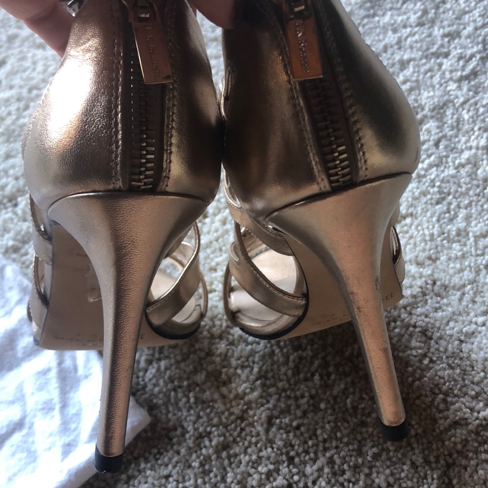 LK Bennett Metallic Bronze Strappy Heels - Picture 8 of 8